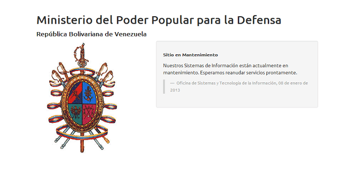 LulzSec Peru Hacks Venezuelan Ministry of Defense Website