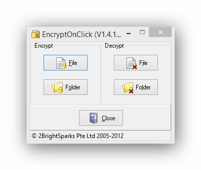 encrypt on click