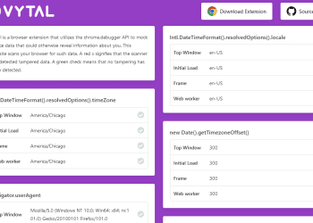 Vytal Chrome Extension spoofs location data