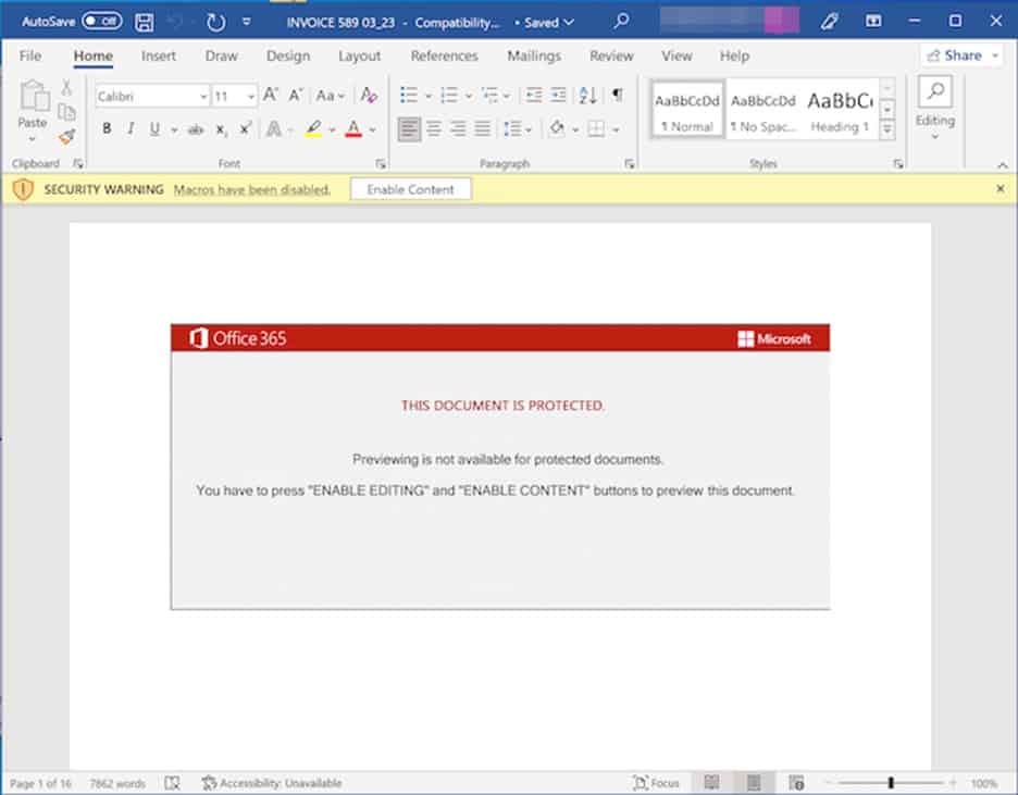 Word document enable editing enable content
