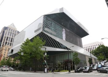 Photo of the Seattle public library after being hacked by ransomware